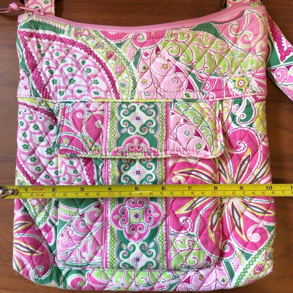 VERA BRADLEY HIPSTER CROSSBODY BAG PINK  EXCELLENT PRELOVED - Picture 6 of 15